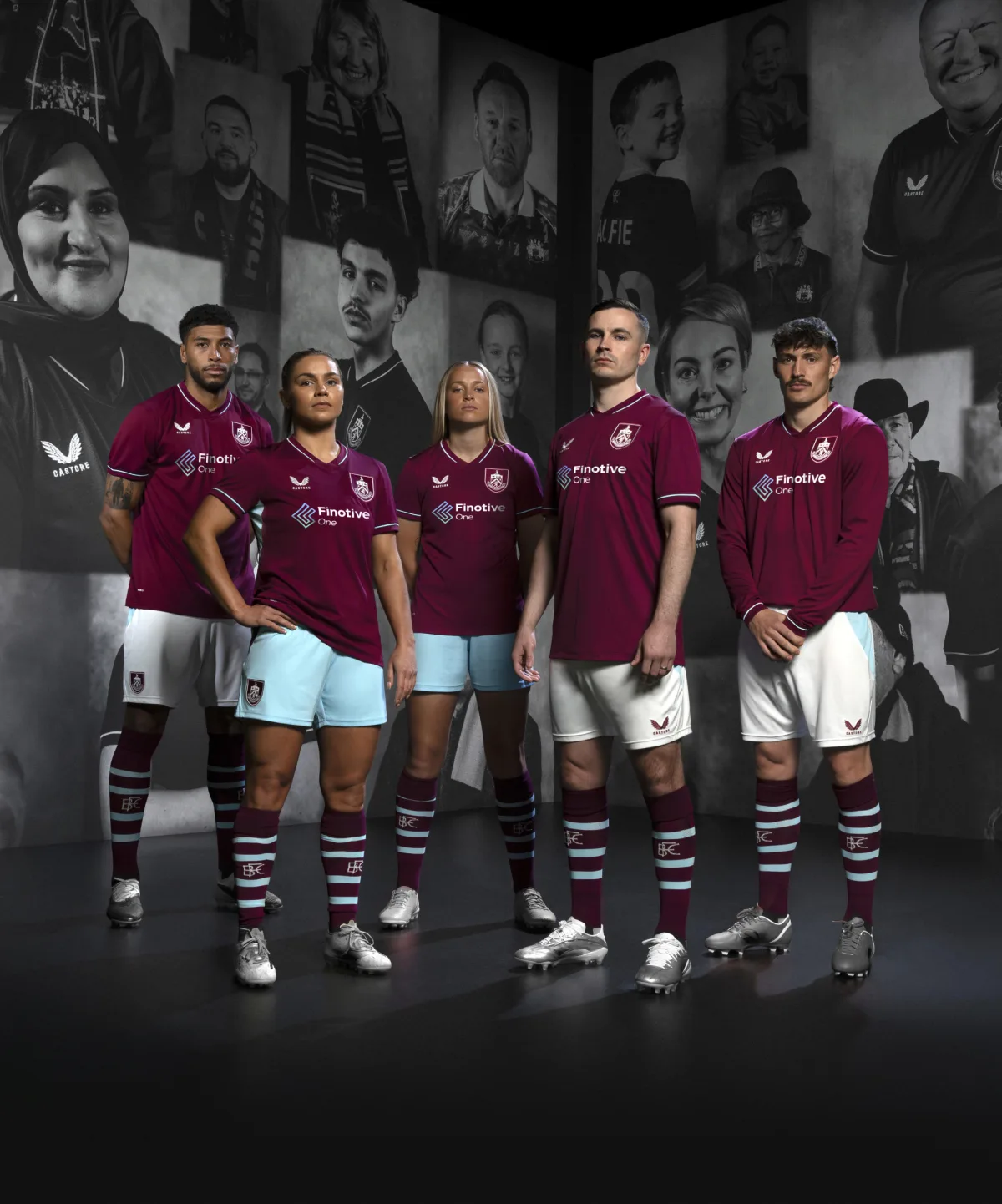 Players in the Finotive One × Burnley FC kit