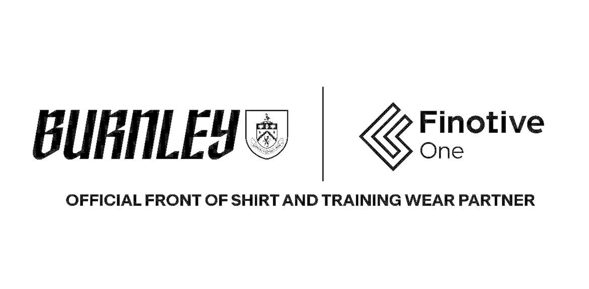 Burnley FC × Finotive One — Official Front of Shirt and Training Wear Partner